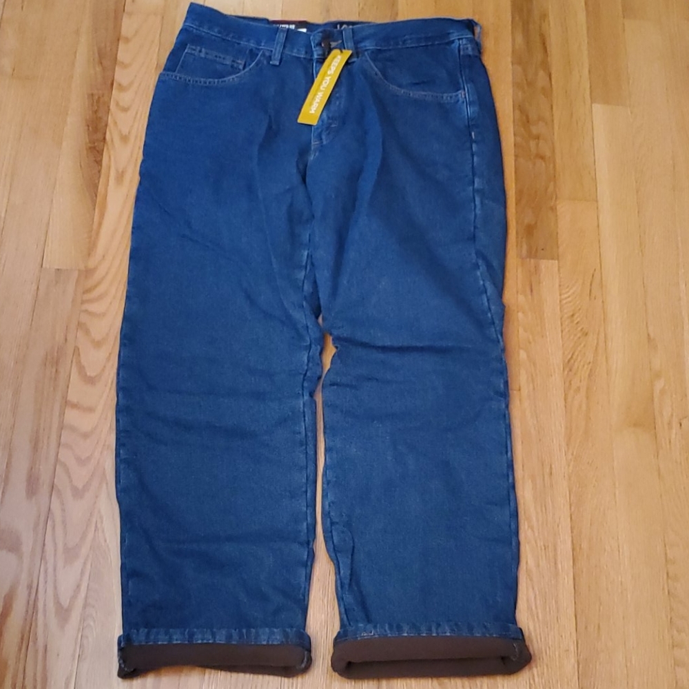 Mens' Lee Fleece Lined Jeans 33x30 NWT